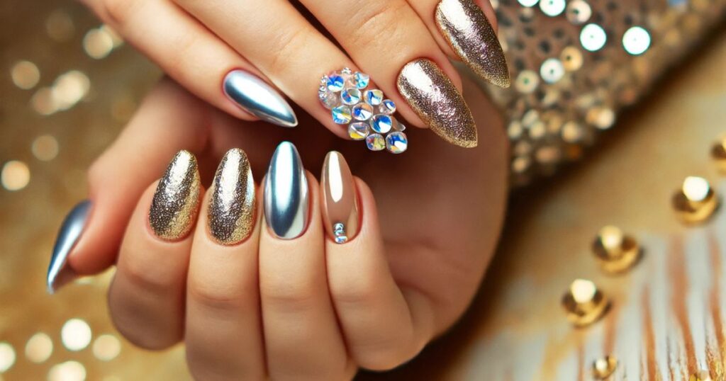 Crystal Embellished Nails