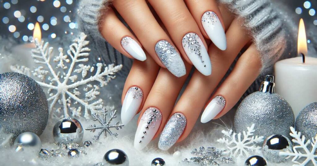 White Winter Wonderland Nails
