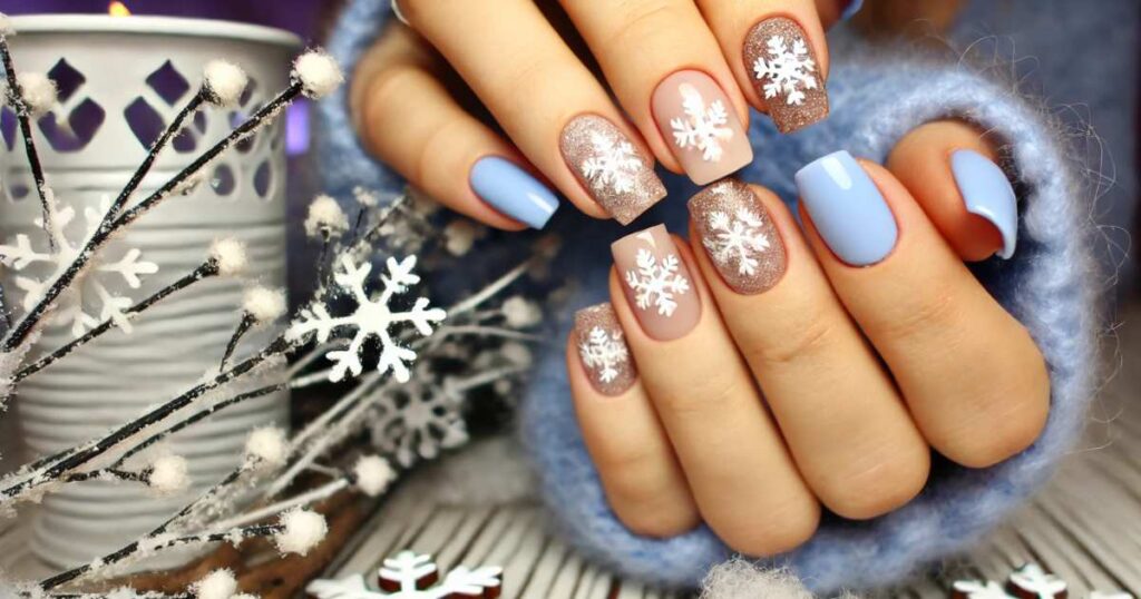 Snowflake Nail Art
