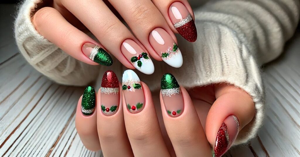 Festive French Tips