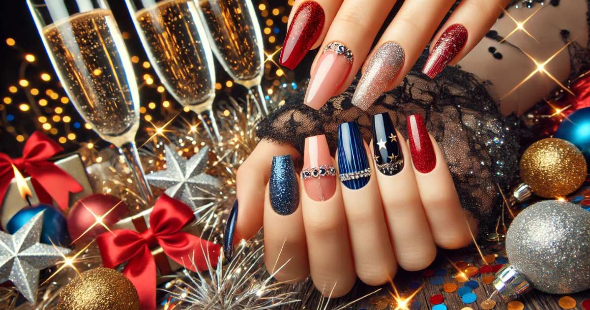 Festive New Year nail designs